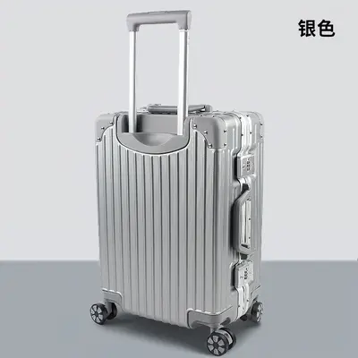 Large Capacity Aluminum Frame Trolley Suitcase with Password Lock, Carry-On Size - 10