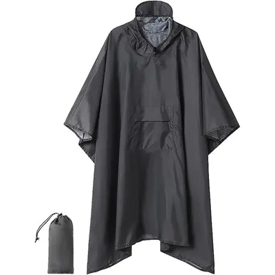 3-in-1 multifunctional poncho raincoat for cycling, outdoor hiking and mountaineering, waterproof breathable adult tactical poncho - 10