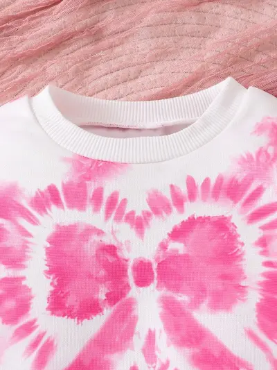 Babyset 2026 zweiteilig, Sweatshirt mit Schleife und Bündchenhose