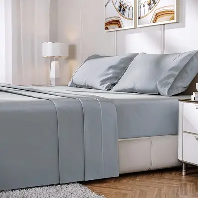 Plain White Brushed Home Textile 4-Piece Set, 90g - 8