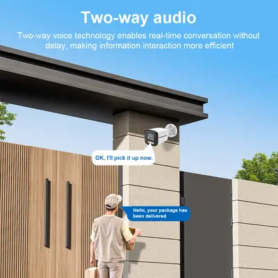 4-Channel 8MP POE Camera with Two-Way Audio