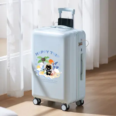 20 Inch Printed Carry-On Suitcase with Combination Lock, Lightweight and Durable - 1