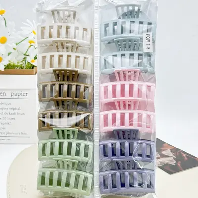 Hot selling Korean style lake chain ribbon large hair claw clip for bath and styling, fashionable back of head, factory approved. - 11