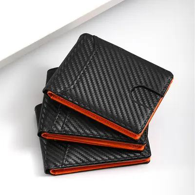 New Men's Ultra-Thin Wallet European and American Minimalist Casual Dollar Clip Card Holder Money Clip Wallet Factory In-Stock