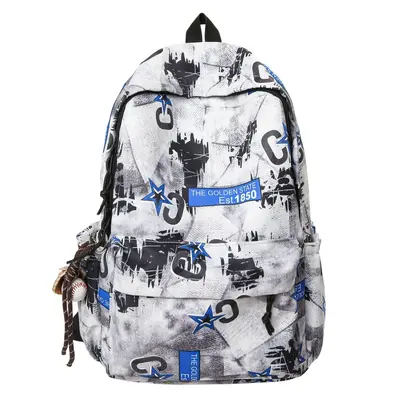 Men's Double-Shoulder Backpack for High School and Middle School Students - 8