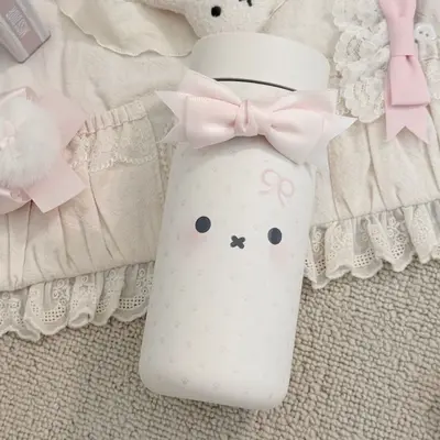 Paslanmaz çelik termos, 500 ml sevimli öğrenci su bardağı - 4