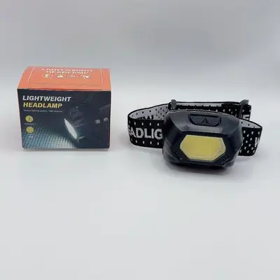 USB Rechargeable LED Headlamp with COB Red Light, Replaceable Battery - 7