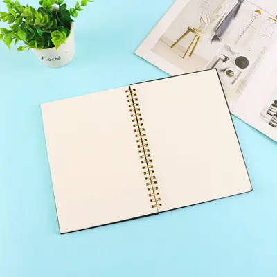 A5 Spiralli Not Defteri, Bağcıklı Minimalist Yaprak Defter, Öğrenci Günlüğü