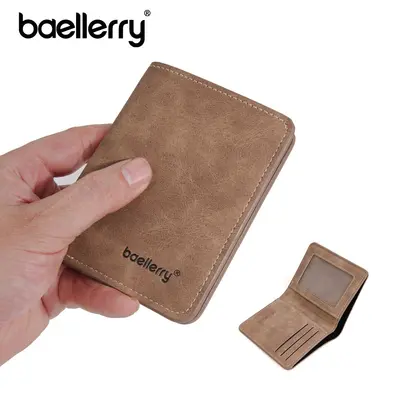 Men's Short Wallet with Student Card Holder, Anti-Theft PU Leather Wallet - 5