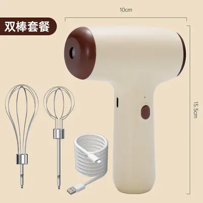 Rechargeable cordless electric egg beater, mini - 9