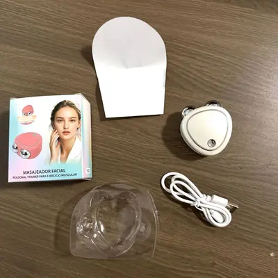 Grenzüberschreitend beliebtes Schönheitsgerät mit Mikrostrom, tragbar für Reisen, aufladbar, Doppelkopf-Massagegerät mit USB, Doppelzylinder-Massagegerät - 9