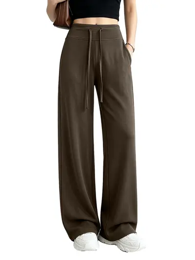 Women's Yoga Wide-Leg Pants, Drapey Loose Fit - 6