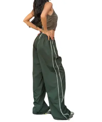Long Casual Pants with Side Drawstrings, Elastic Waist, 2025 Summer - 9