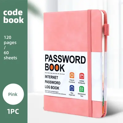 B6 Password Notebook with Letter Index and Colorful Tabs - 10