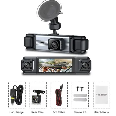 跨境4镜头4录行车记录仪高清夜视1080P前后左右360度广角汽车DVR - 7