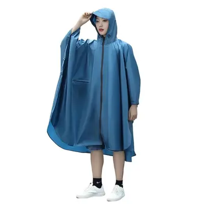 Japon ve Kore moda unisex panço yağmurluk açık bisiklet yürüyüş panço hafif baskılı fermuarlı yağmurluk panço