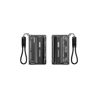 机甲 22,5W Super-Schnellladung abnehmbarer Akku Power Bank 5000mAh mit integriertem Kabel austauschbar tragbares Ladegerät