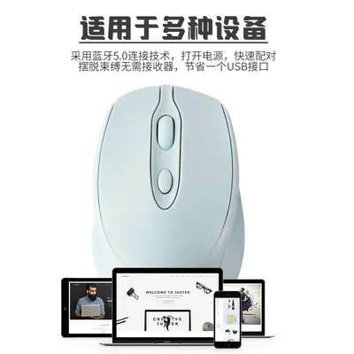 Doğrudan tedarik kablosuz 2.4G/çift modlu Bluetooth dizüstü masaüstü iş ofisi makaron faresine adım atın - 2