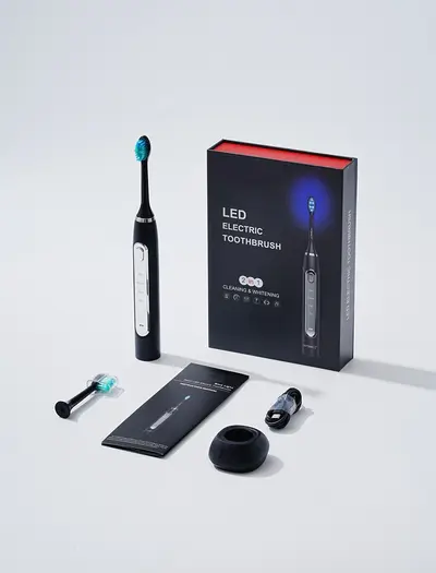 Manyetik levitasyonlu sonik elektrikli diş fırçası, 4 mod, mavi ışıklı - 9
