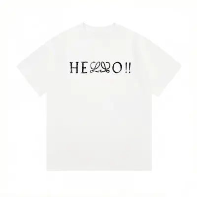 Ağır Gramajlı Saf Pamuklu Kısa Kollu T-Shirt, Harf Baskılı, Bol Kesim