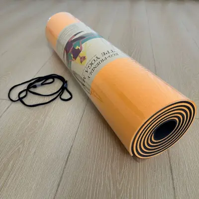 TPE yoga matı, kaymaz, kalın (61 x 0,8 cm), ev kullanımı için - 13