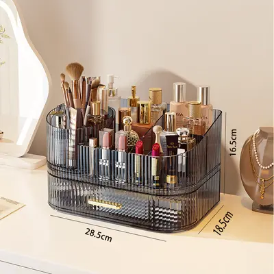 Kosmetik-Aufbewahrungsbox, großes Fassungsvermögen, Frisiertisch-Stil - 13