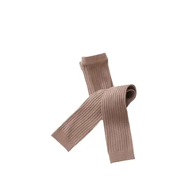Anti-Pilling Cotton Baby Leggings, Solid Color, Spring Autumn Cropped Length