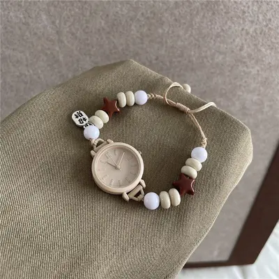 ins Nai Huhu Handmade Kadın Bilekliği Kol Saati Sanat Estetik Basit Tasarım Kız Arkadaş Saati Niş Öğrenci Saati - 8