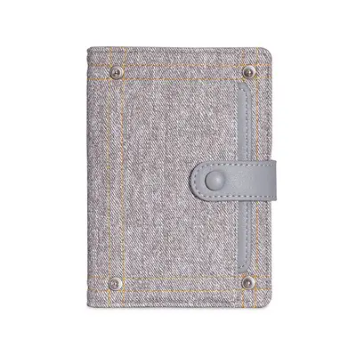 Retro-Denim Reisepass-Halter und Kartentasche, tragbar - 8