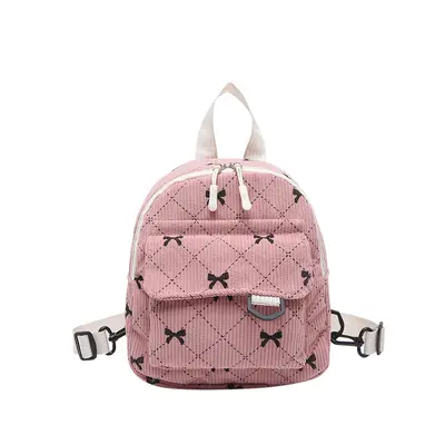 Bow-Detail Korean-Style Girls' Backpack, Large Capacity Casual Backpack - 6