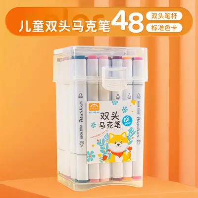 Double-ended marker pen set 12 colours washable - 10