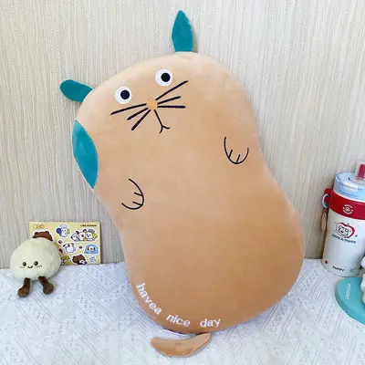 Kedi desenli bellek köpüğü yastık, seyahat boyun yastığı - 8