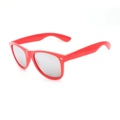 Solid Color Rivet Sunglasses with Logo - 10