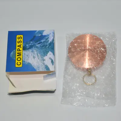 G54 retro pusula, bronz kapaklı, metal kasa, cep saati tarzı - 4