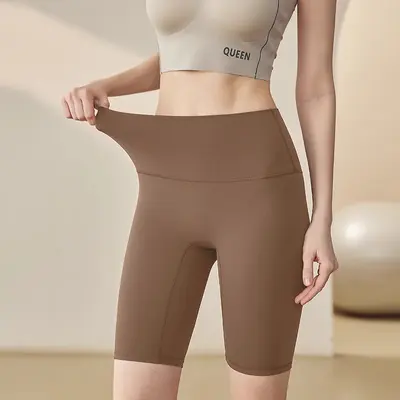 Nahtlose Yoga-Caprihose mit hoher Taille und Po-Lifting für den Sommer