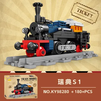 Kaizhi Retro Steam Train Building Block Set, Small Pieces, Educational Toy - 8