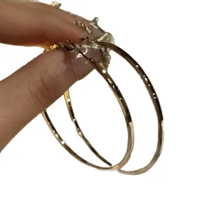 Silver minimalist hoop earrings, lightweight luxury