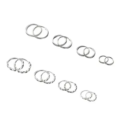 999er Silber runder Ohrring