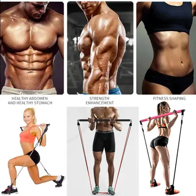 Yoga-Fitnessstab 180 lbs Widerstandsband-Set - 4