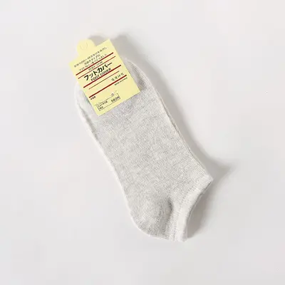 Einfarbige Baumwoll-Kurzsocken für Damen, flach geschnitten, große Größen, Geschenksocken, Zhuji-Socken, Großhandel. - 11