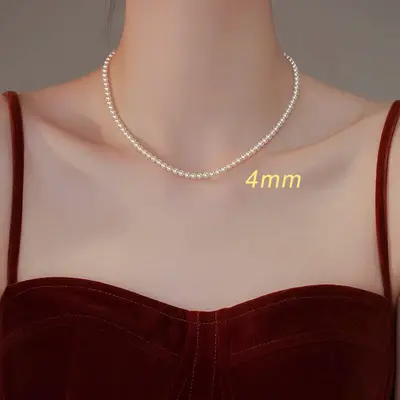 Perlenkette Damen, stapelbar