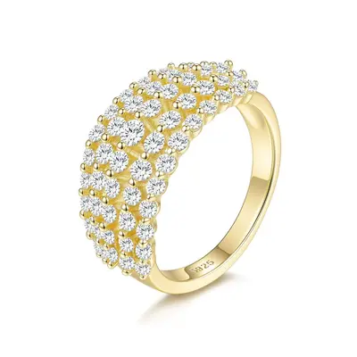 S925 silver ring with moissanite stone, elegant luxury style - 9
