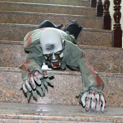 Halloween Motion-Sensor Electric Crawling Ghost Decoration