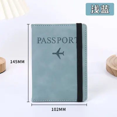 pu皮革护照包亚马逊跨境rfid多卡位多功能passport证件套护照套 - 12
