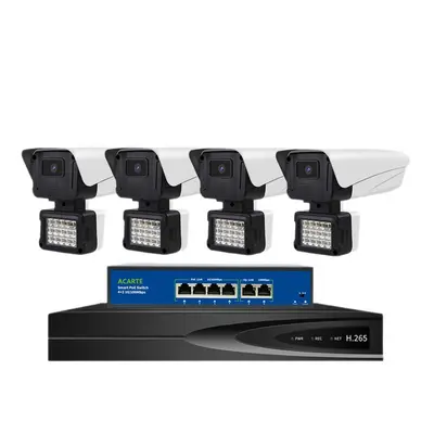 Powerful 8 megapixel POE security camera outdoor black light full color night vision 4K high resolution security monitoring system