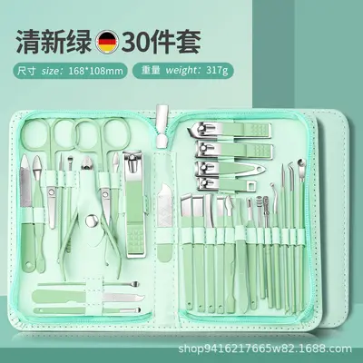 爆款跨境指甲剪套装30件套美甲工具不锈钢款指甲剪全套修甲指甲钳 - 8