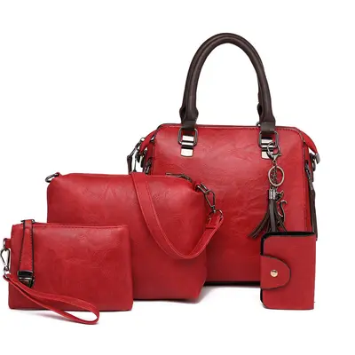 Women's Retro Four-Piece Mother and Child Bag Set with Shoulder and Handbag - 4