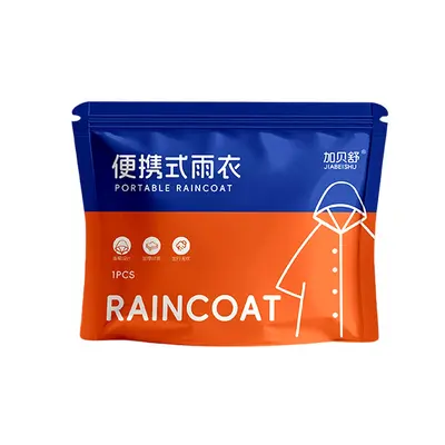 Packable EVA One-Piece Rain Poncho for Adults, Thickened and Extended