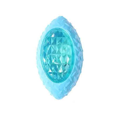 Durable Bite-Resistant Dog Chew Toy Glowing Squeaky Rugby Ball, Interactive - 6