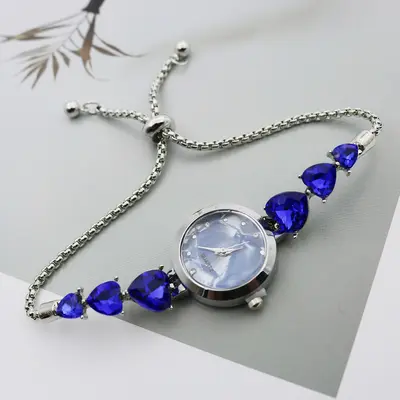 Girl's Quartz Watch with Heart and Diamond Design - 4